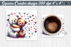 Square Coasters | Valentine&#039;s Day | Love Animals Product Image 1