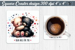 Square Coasters | Valentine&#039;s Day | Love Animals Product Image 1