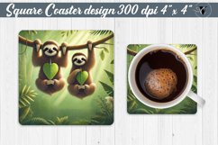 Square Coasters | Valentine&#039;s Day | Love Animals Product Image 1