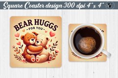 Square Coasters | Valentine&#039;s Day | Love Animals Product Image 1