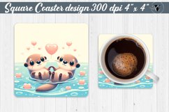 Square Coasters | Valentine&#039;s Day | Love Animals Product Image 1
