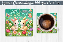 Square Coasters | Valentine&#039;s Day | Love Animals Product Image 1