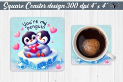 Square Coasters | Valentine&#039;s Day | Love Animals Product Image 1