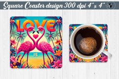 Square Coasters | Valentine&#039;s Day | Love Animals Product Image 1