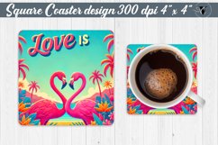 Square Coasters | Valentine&#039;s Day | Love Animals Product Image 1