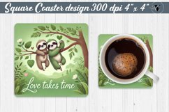Square Coasters | Valentine&#039;s Day | Love Animals Product Image 1