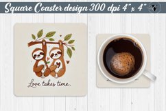 Square Coasters | Valentine&#039;s Day | Love Animals Product Image 1