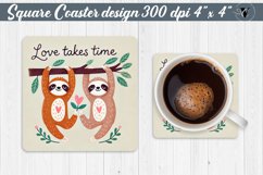 Square Coasters | Valentine&#039;s Day | Love Animals Product Image 1