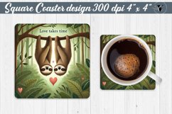 Square Coasters | Valentine&#039;s Day | Love Animals Product Image 1