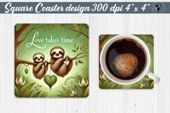 Square Coasters | Valentine&#039;s Day | Love Animals Product Image 1