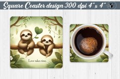 Square Coasters | Valentine&#039;s Day | Love Animals Product Image 1