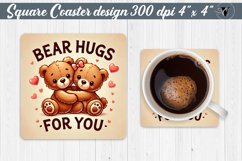 Square Coasters | Valentine&#039;s Day | Love Animals Product Image 1
