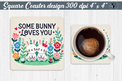 Square Coasters | Valentine&#039;s Day | Love Animals Product Image 1