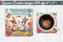 Square Coasters | Valentine&#039;s Day | Love Animals Product Image 1