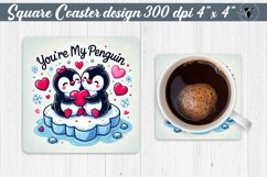 Square Coasters | Valentine&#039;s Day | Love Animals Product Image 1