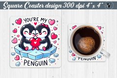 Square Coasters | Valentine&#039;s Day | Love Animals Product Image 1