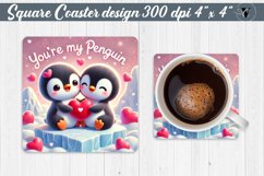 Square Coasters | Valentine&#039;s Day | Love Animals Product Image 1