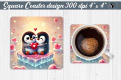 Square Coasters | Valentine&#039;s Day | Love Animals Product Image 1