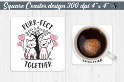 Square Coasters | Valentine&#039;s Day | Love Animals Product Image 1
