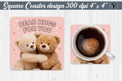 Square Coasters | Valentine&#039;s Day | Love Animals Product Image 1