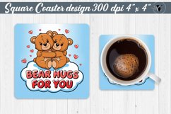 Square Coasters | Valentine&#039;s Day | Love Animals Product Image 1