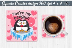 Square Coasters | Valentine&#039;s Day | Love Animals Product Image 1