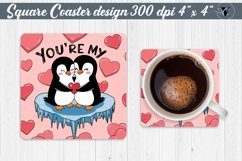 Square Coasters | Valentine&#039;s Day | Love Animals Product Image 1