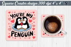 Square Coasters | Valentine&#039;s Day | Love Animals Product Image 1