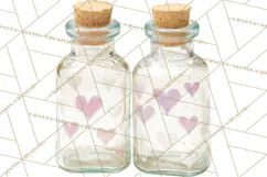 Love Potion Apothecary Clipart, Vintage Potion PNG Product Image 2