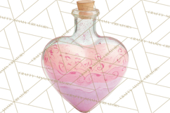 Love Potion Apothecary Clipart, Vintage Potion PNG Product Image 5