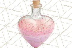 Love Potion Apothecary Clipart, Vintage Potion PNG Product Image 5
