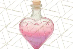 Love Potion Apothecary Clipart, Vintage Potion PNG Product Image 2