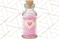 Love Potion Apothecary Clipart, Vintage Potion PNG Product Image 3
