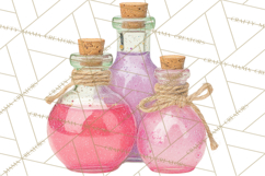 Love Potion Apothecary Clipart, Vintage Potion PNG Product Image 4