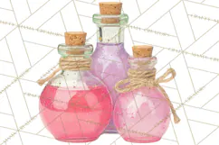 Love Potion Apothecary Clipart, Vintage Potion PNG Product Image 4