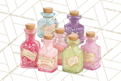 Love Potion Apothecary Clipart, Vintage Potion PNG Product Image 2