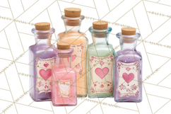 Love Potion Apothecary Clipart, Vintage Potion PNG Product Image 3