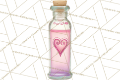 Love Potion Apothecary Clipart, Vintage Potion PNG Product Image 2