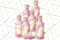 Love Potion Apothecary Clipart, Vintage Potion PNG Product Image 4