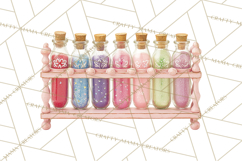 Love Potion Apothecary Clipart, Vintage Potion PNG Product Image 5
