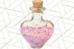 Love Potion Apothecary Clipart, Vintage Potion PNG Product Image 2