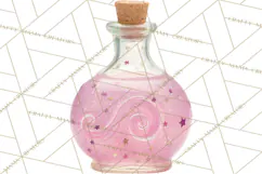 Love Potion Apothecary Clipart, Vintage Potion PNG Product Image 4