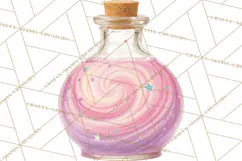 Love Potion Apothecary Clipart, Vintage Potion PNG Product Image 5