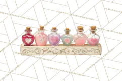 Love Potion Apothecary Clipart, Vintage Potion PNG Product Image 3