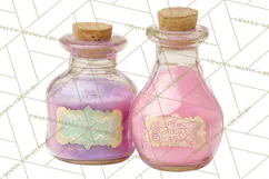 Love Potion Apothecary Clipart, Vintage Potion PNG Product Image 4