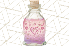 Love Potion Apothecary Clipart, Vintage Potion PNG Product Image 2