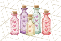 Love Potion Apothecary Clipart, Vintage Potion PNG Product Image 2