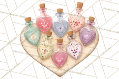 Love Potion Apothecary Clipart, Vintage Potion PNG Product Image 4