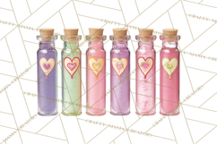 Love Potion Apothecary Clipart, Vintage Potion PNG Product Image 4