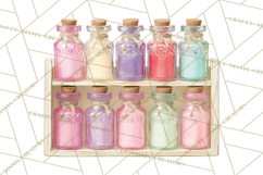 Love Potion Apothecary Clipart, Vintage Potion PNG Product Image 2